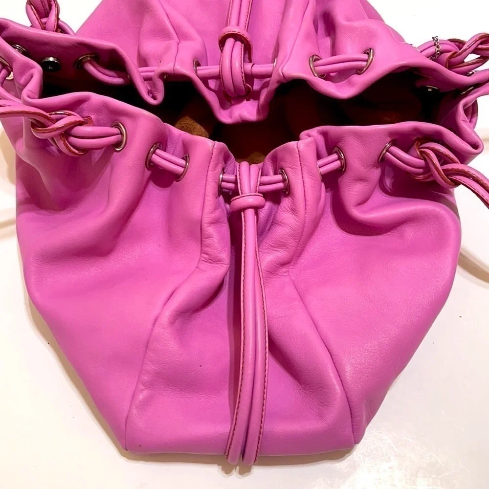 Tanner Krolle Pink Leather Tote Bag